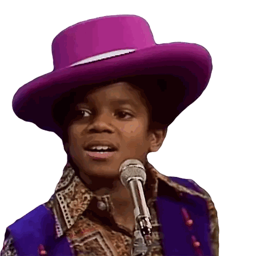 Boy In Purple Hat Singing Sticker