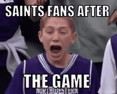 Boy In Purple Jersey Screaming Saints Fans After The Game GIF