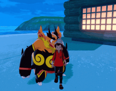 Boy In Red Jacket And Monster With Letter O GIF
