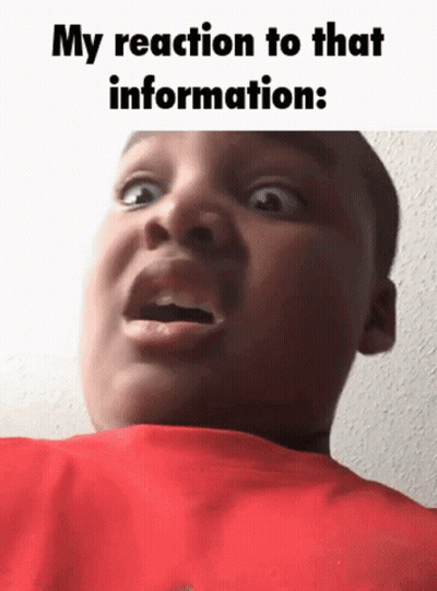 Boy In Red Shirt Making Funny Face My Reaction To That Information GIF