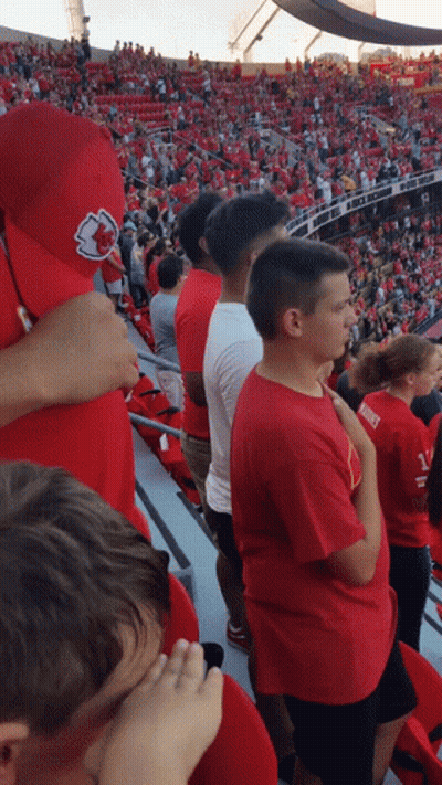 Boy In Red Shirt Saying Kansas GIF