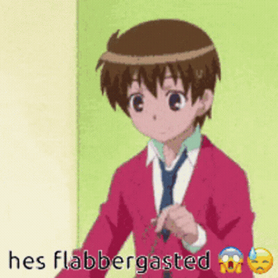 Boy In Red Suit And Tie Says He's Flabbergasted GIF