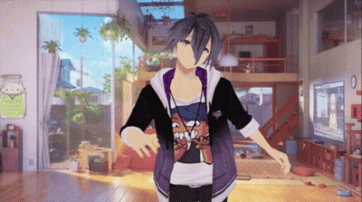 Boy In Room With Cats Sign GIF