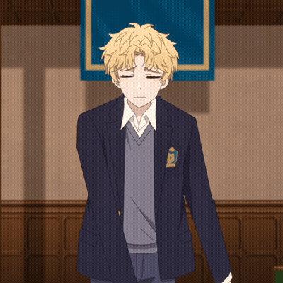 Boy In School Uniform With I Badge GIF
