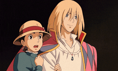 Boy In Straw Hat Next To Man In White Shirt GIF