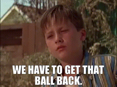 Boy In Striped Shirt Saying We Have To Get That Ball Back GIF