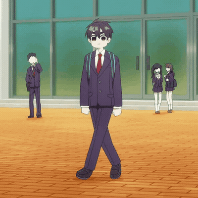 Boy In Suit And Tie Walking In Front Of Window GIF