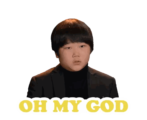Boy In Suit Behind Oh My God Sticker