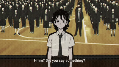 Boy In Tie Says Did You Say Something GIF