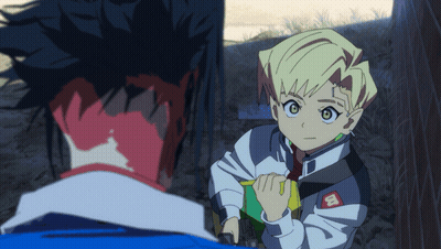 Boy In White Jacket With Letter B GIF