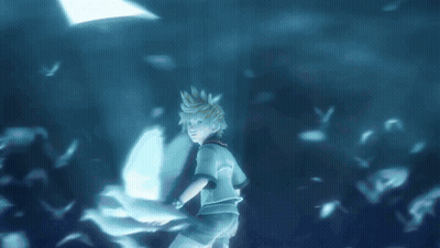 Boy In White Shirt And Shorts Standing In Front Of Ghost GIF