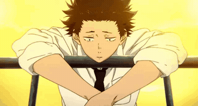 Boy In White Shirt And Tie Leaning On Railing GIF