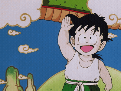 Boy In White Tank Top And Green Shorts Waving GIF
