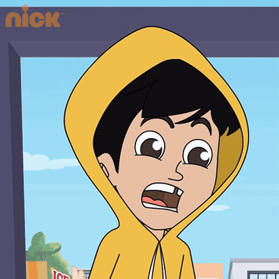 Boy In Yellow Hoodie With Nick Logo GIF