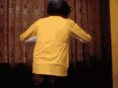 Boy In Yellow Shirt Dancing GIF
