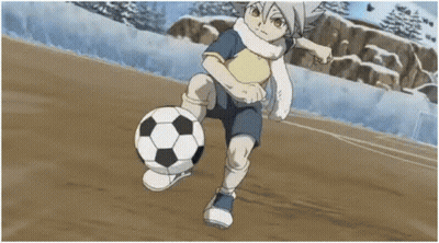Boy Kicking Soccer Ball Cartoon GIF