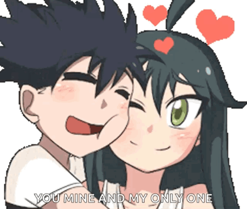 Boy Kissing Girl With You Mine And My Only One GIF
