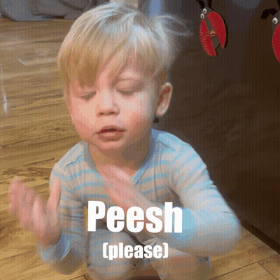 Boy Kneeling With Please GIF