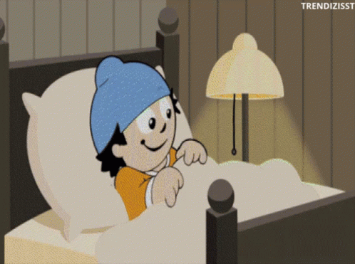 Boy Laying In Bed With Lamp Trendizisst GIF