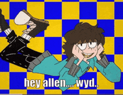 Boy Laying On Floor Saying Hey Allen WYD GIF