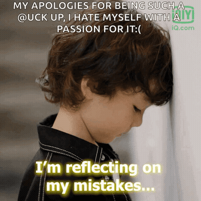 Boy Leaning Against Wall Reflecting On My Mistakes GIF
