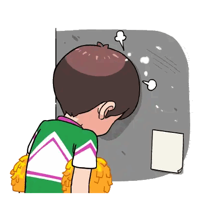 Boy Looking At Paper On Wall Sticker