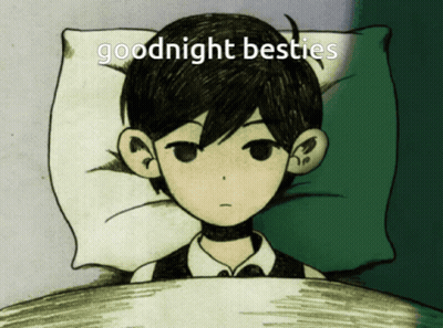 Boy Lying In Bed Saying Goodnight Besties GIF