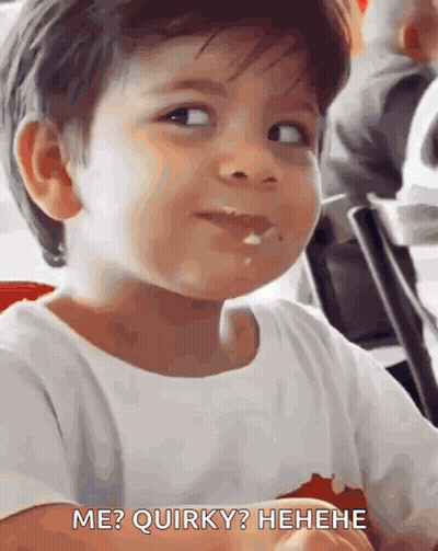 Boy Making Funny Face Saying Me Quirky GIF