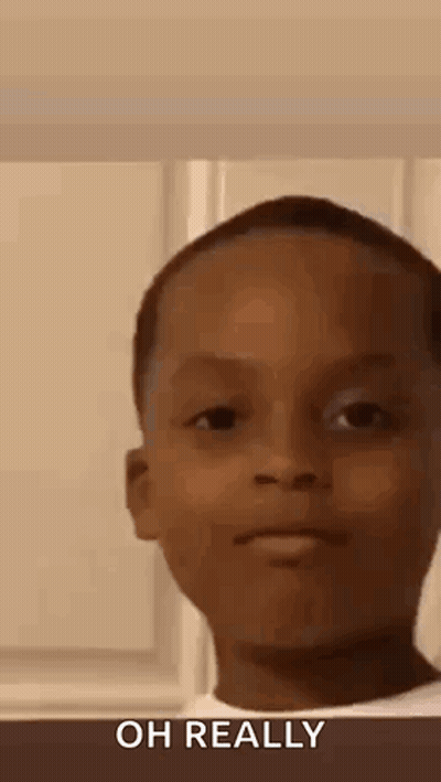 Boy Making Funny Face Saying Oh Really GIF