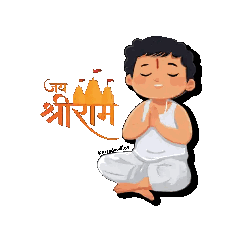 Boy Meditating In Lotus Position Sticker