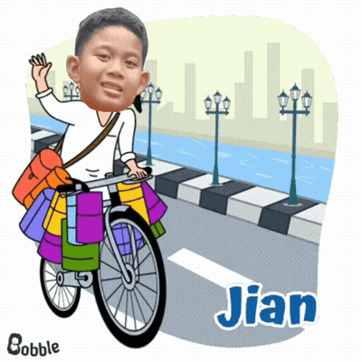 Boy Named Jian Riding Bike GIF
