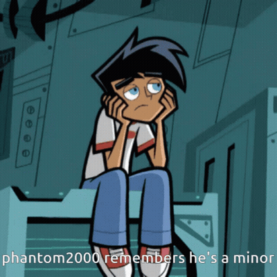 Boy On Bench Saying Phantom2000 Remembers He's A Minor GIF