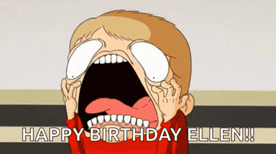 Boy Open Mouth Happy Birthday Ellen GIF