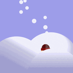 Boy Peeking Out Of A Snow Storm GIF