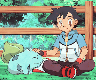 Boy Petting Pokemon PGF GIF
