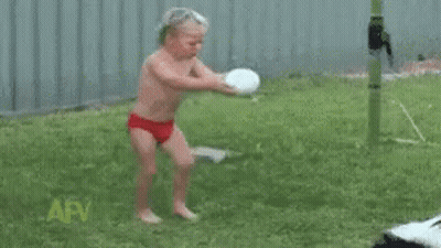 Boy Playing Frisbee With Dog GIF