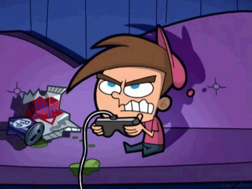 Boy Playing Video Game With Soda GIF