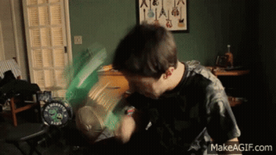 Boy Playing With Fan Makeagif.com GIF