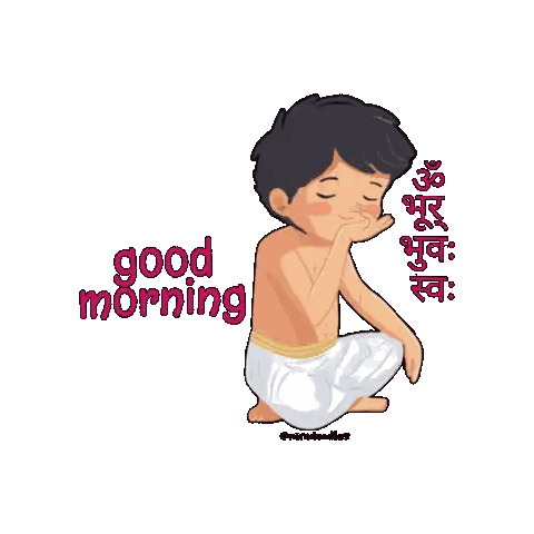 Boy Praying Good Morning Sticker