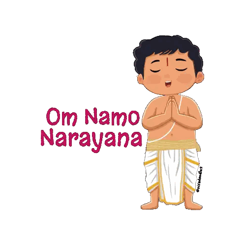 Boy Praying Om Namo Narayana Sticker