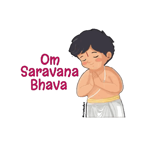 Boy Praying Om Saravana Bhava Sticker