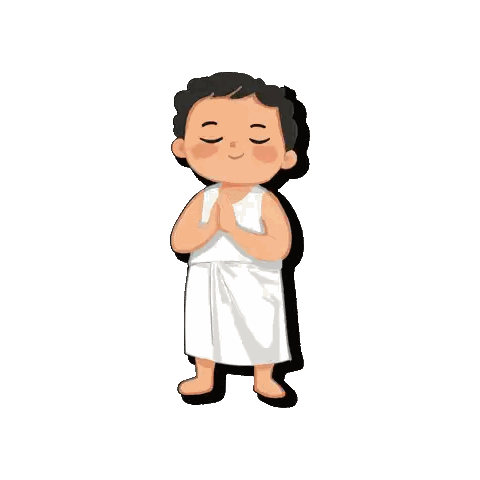Boy Praying With White Towel Sticker