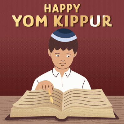 Boy Reading Book Happy Yom Kippur GIF