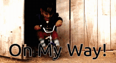 Boy Riding Bike Behind On My Way GIF