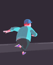 Boy Running Scared Animation Cartoon GIF
