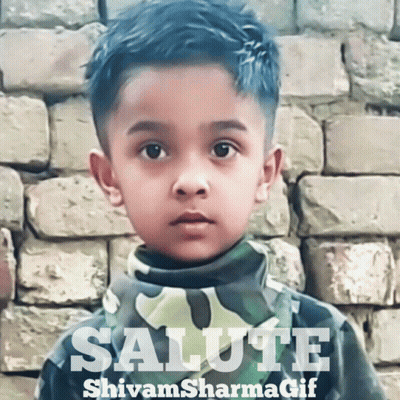Boy Saluting Shivam Sharma GIF