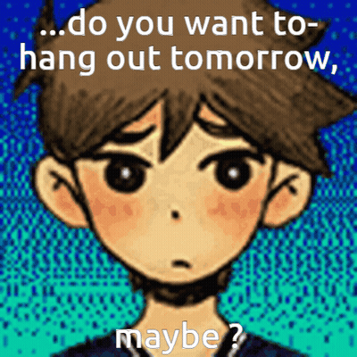 Boy Saying Do You Want To Hang Out Tomorrow Maybe GIF