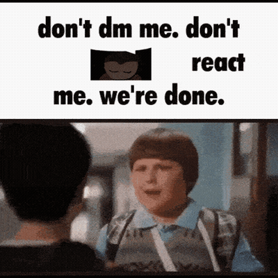 Boy Saying Don't DM Or React GIF