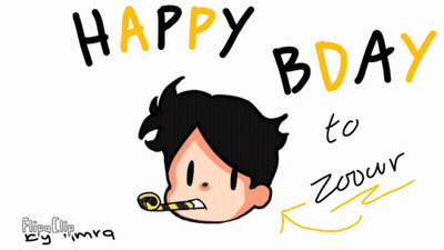 Boy Saying Happy Bday To Zoour GIF