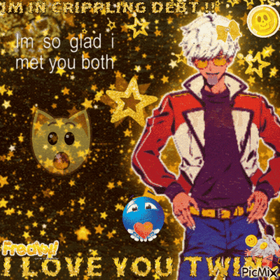 Boy Saying I M So Glad I Met You Both GIF